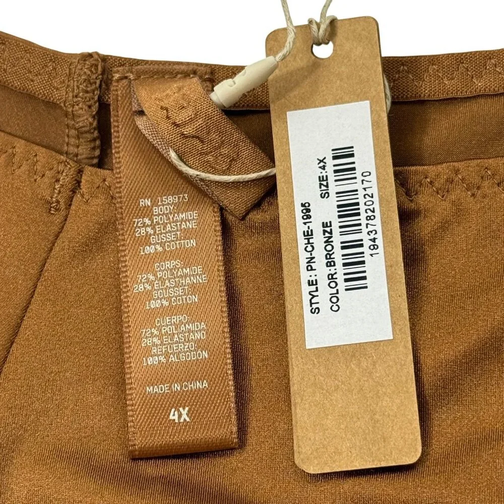 SKIMS Stretch Satin Cheeky Tanga Bronze 4X‎